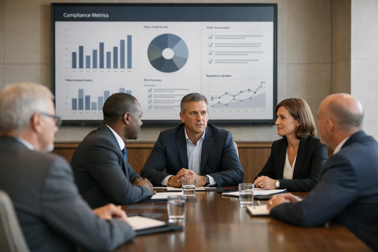 Executive meeting focused on policy review and AI risk oversight.